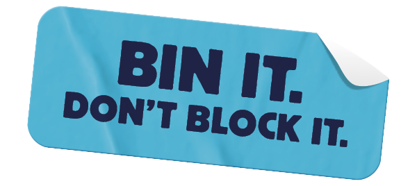 Bin it. Don't block it. sticker