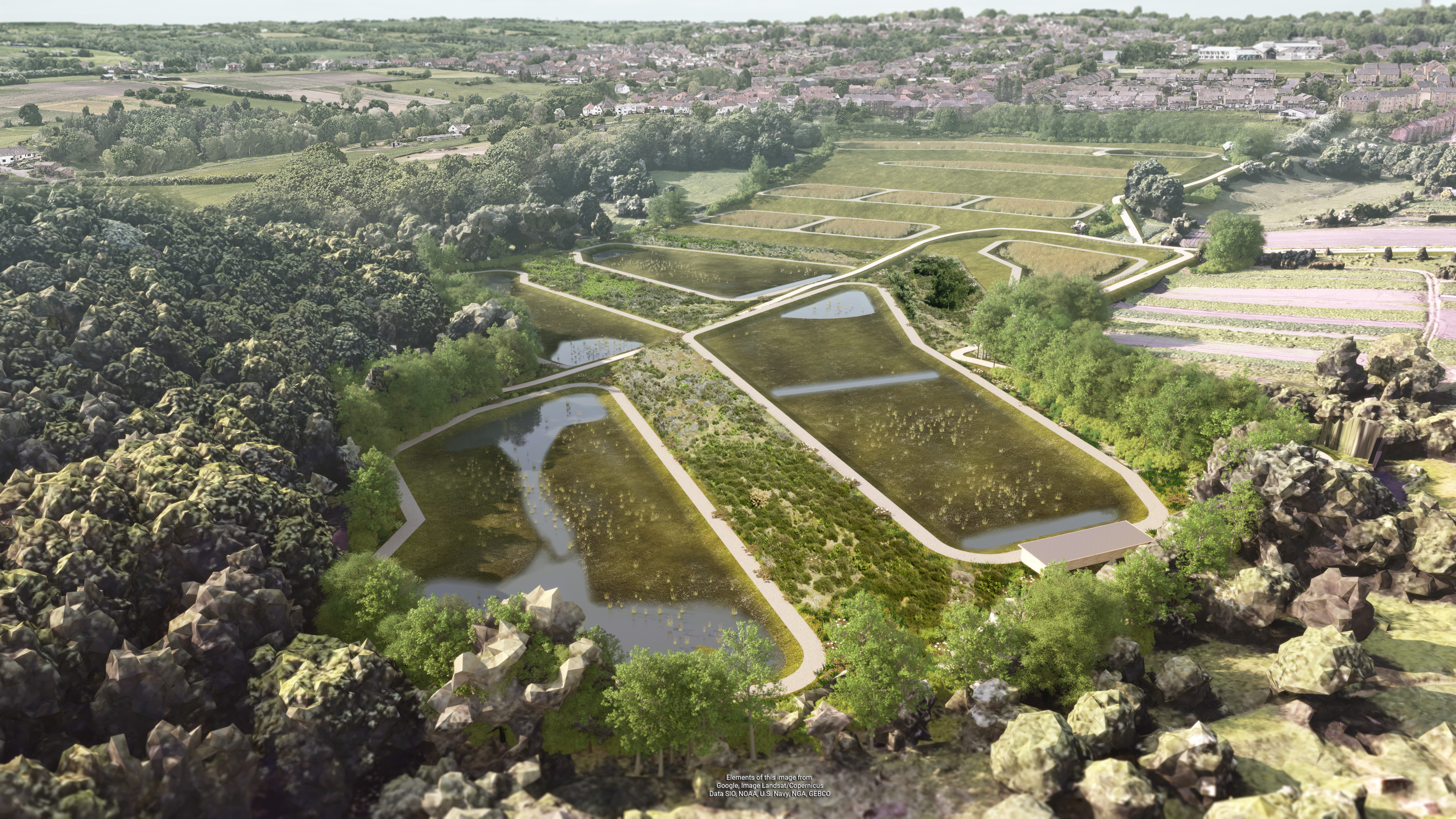 Aerial image of Pudsey Beck