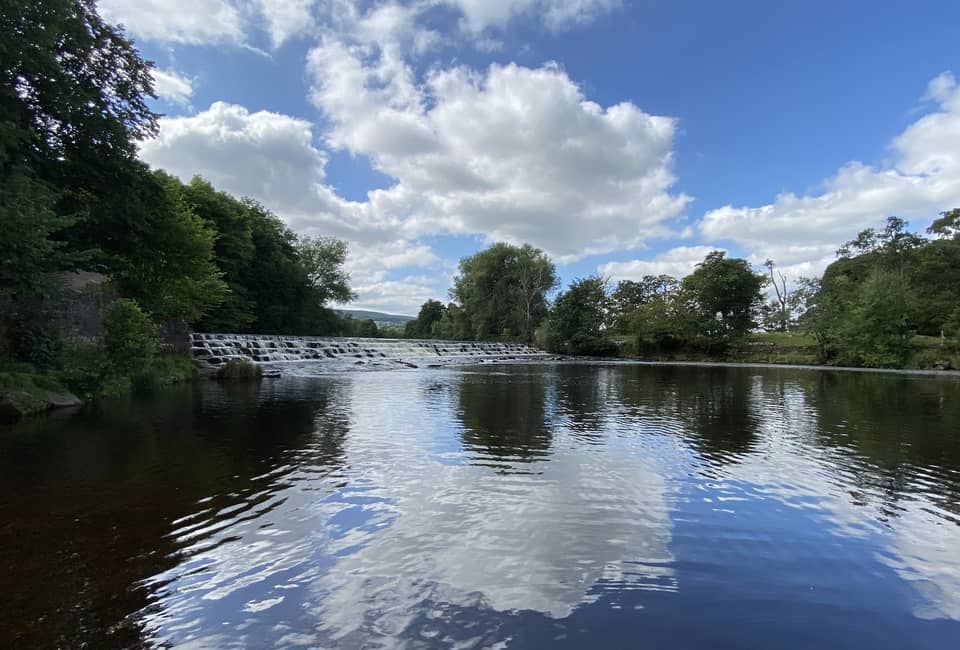 The river Wharfe taken from the bank at Ilkley