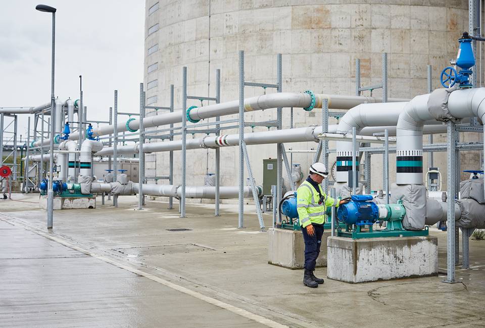 Yorkshire Water colleague at treatment plant checking equipment