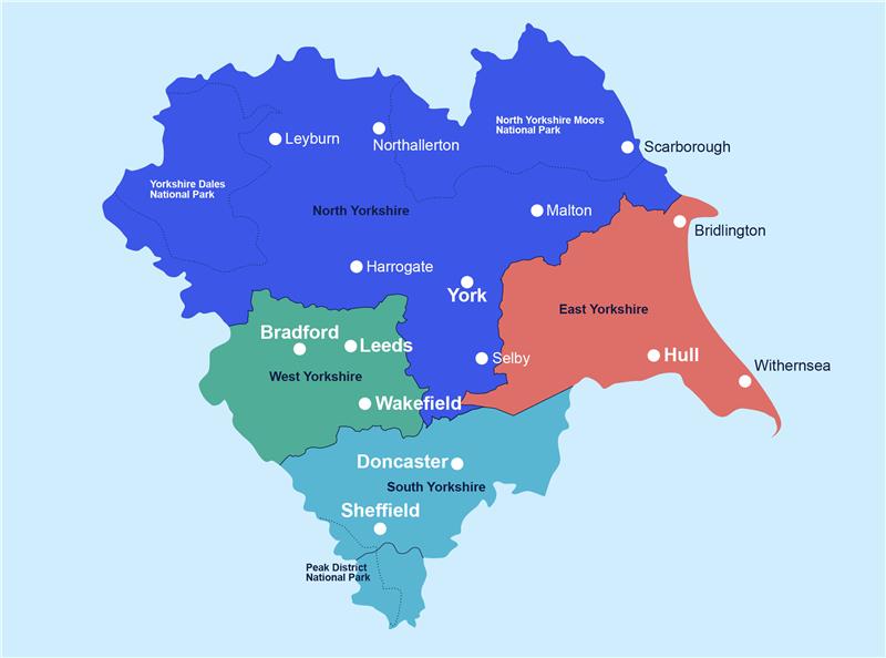 Map of Yorkshire
