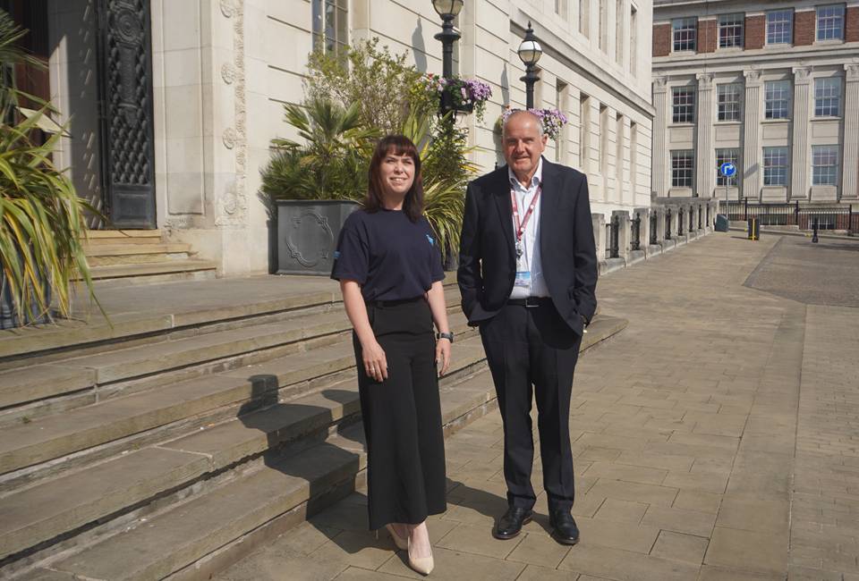 Angie Markham-Nock, Yorkshire Water, and Cllr Martin Bancroft at Barnsley Town Hall