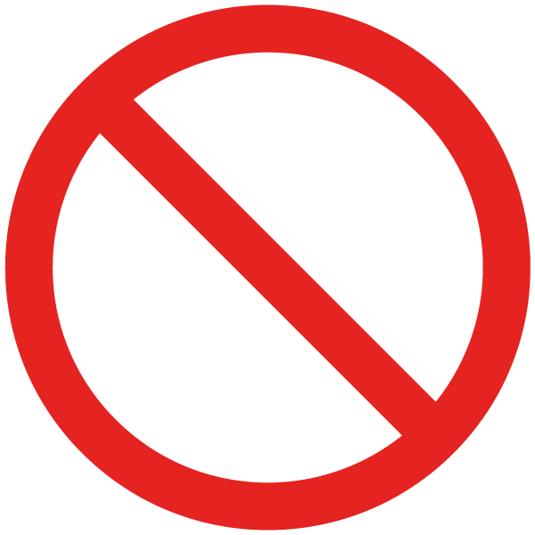 No swimming sign