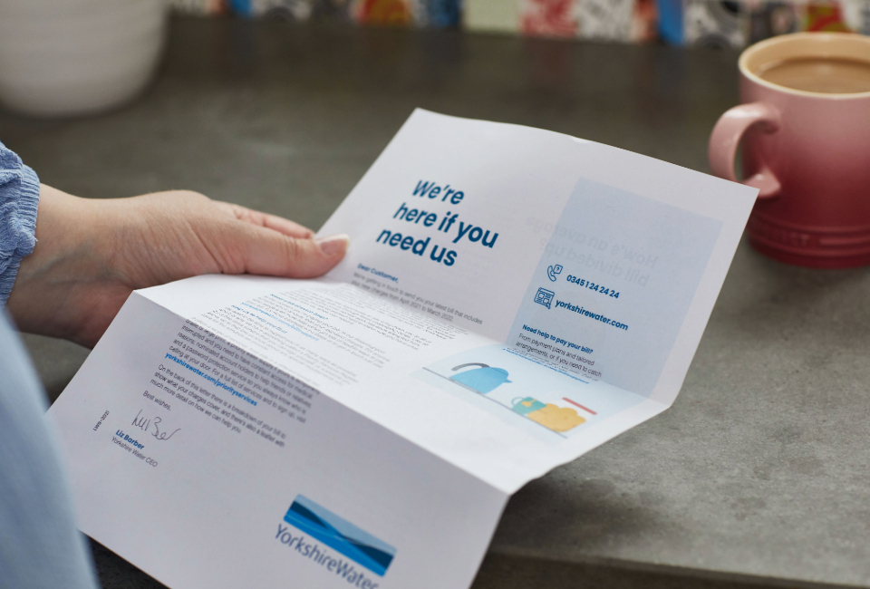 A Yorkshire Water bill