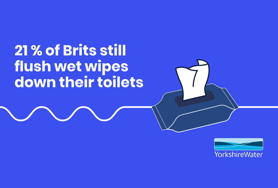 21% of Brits still flush wet wipes down their toilets