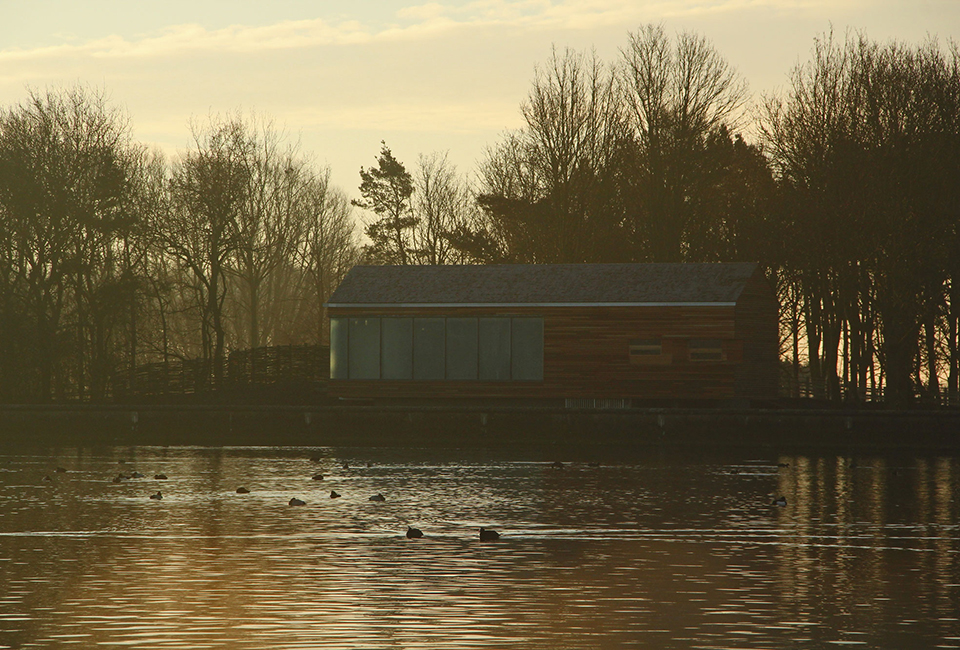 Tophill Low hide at sunrise