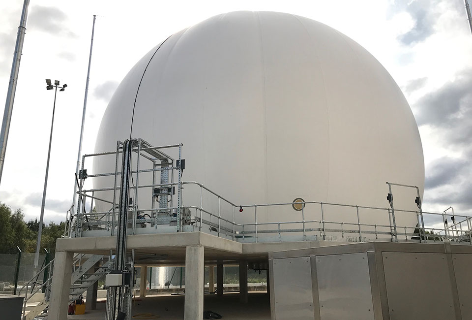 An anaerobic digestion facility at Huddersfield anaerobic digestion plant