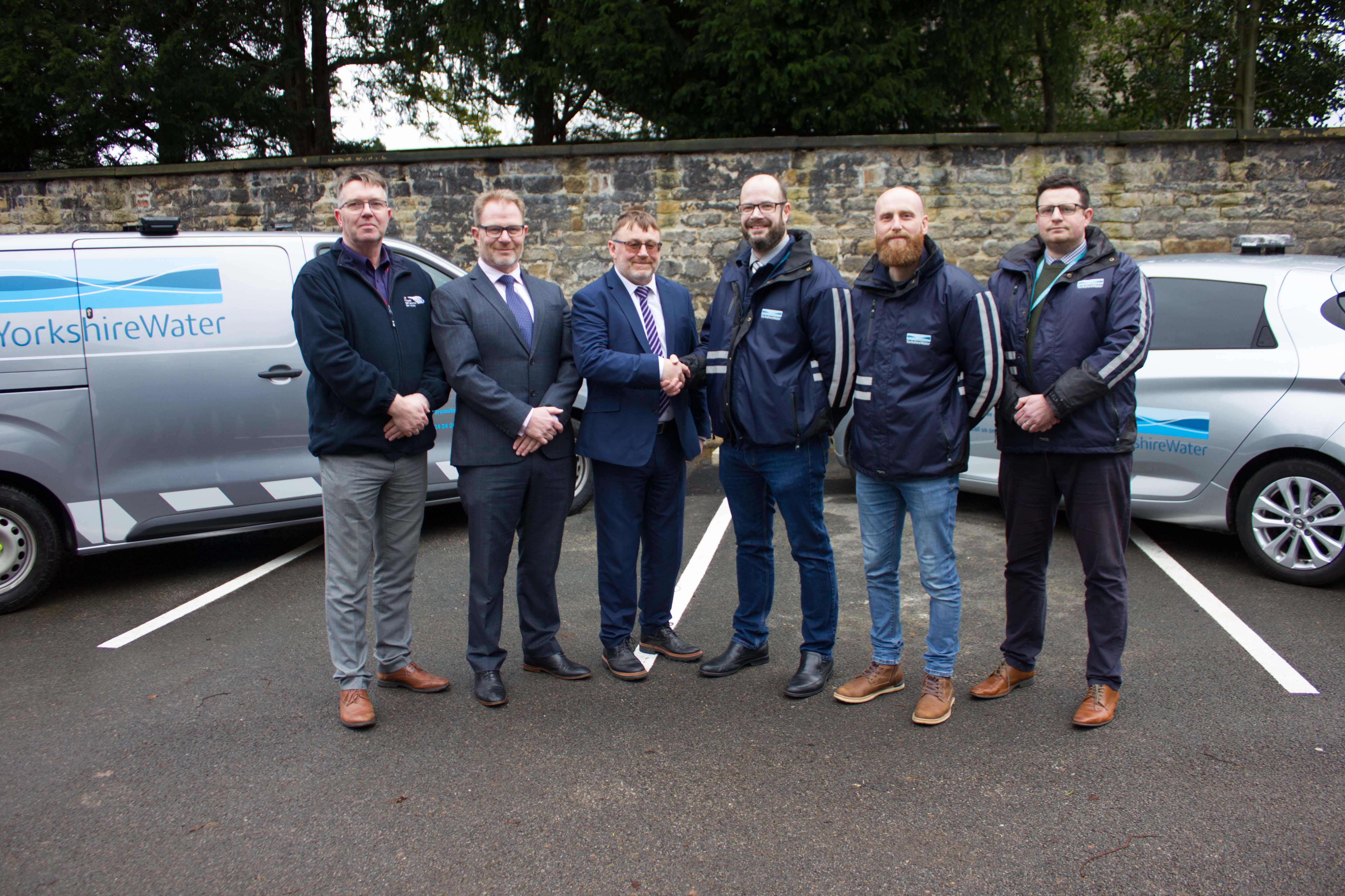 UKPNS and YW colleagues with new EV chargers 