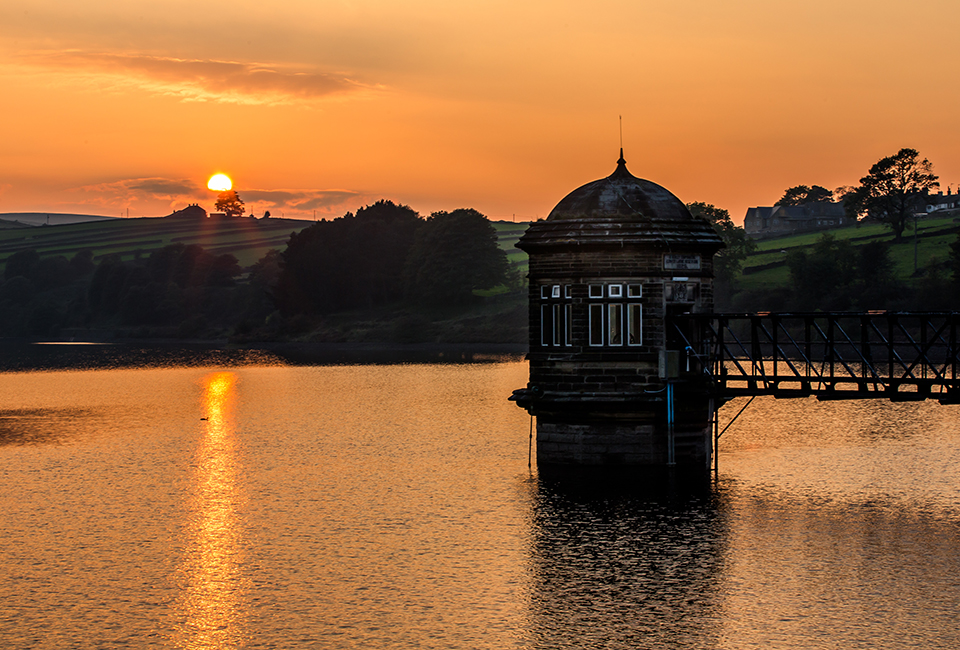 Lower Laithe Reservoir sunset