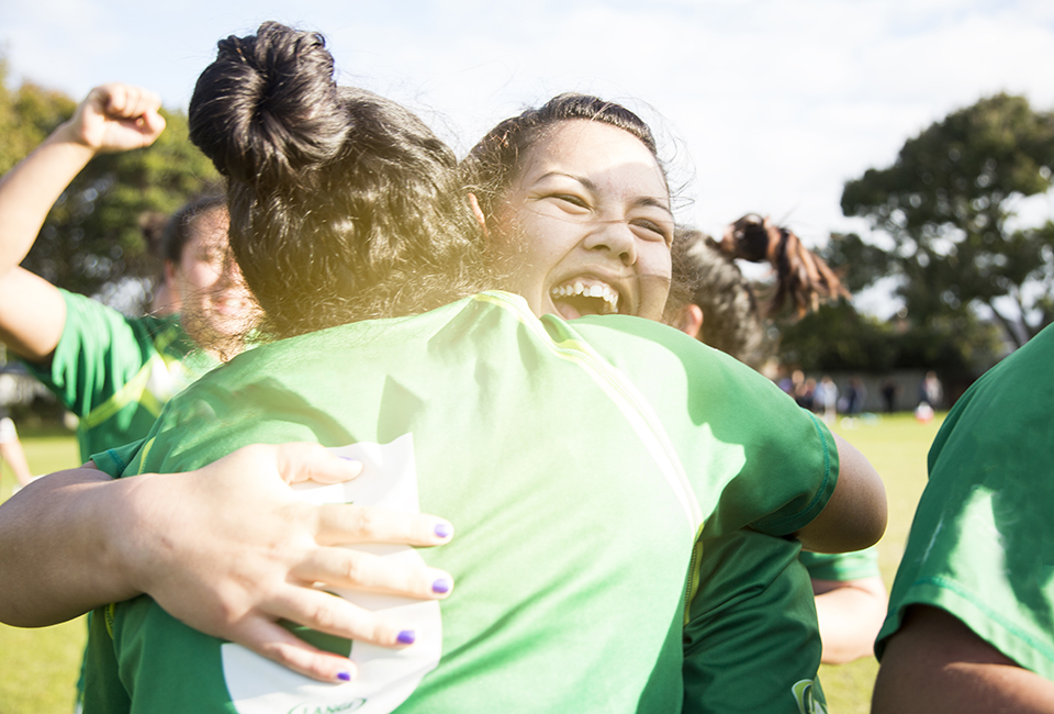 Women playing team sport