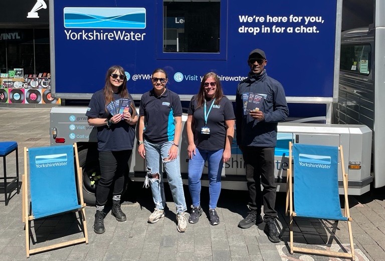 Yorkshire Water colleagues at bill support drop ins