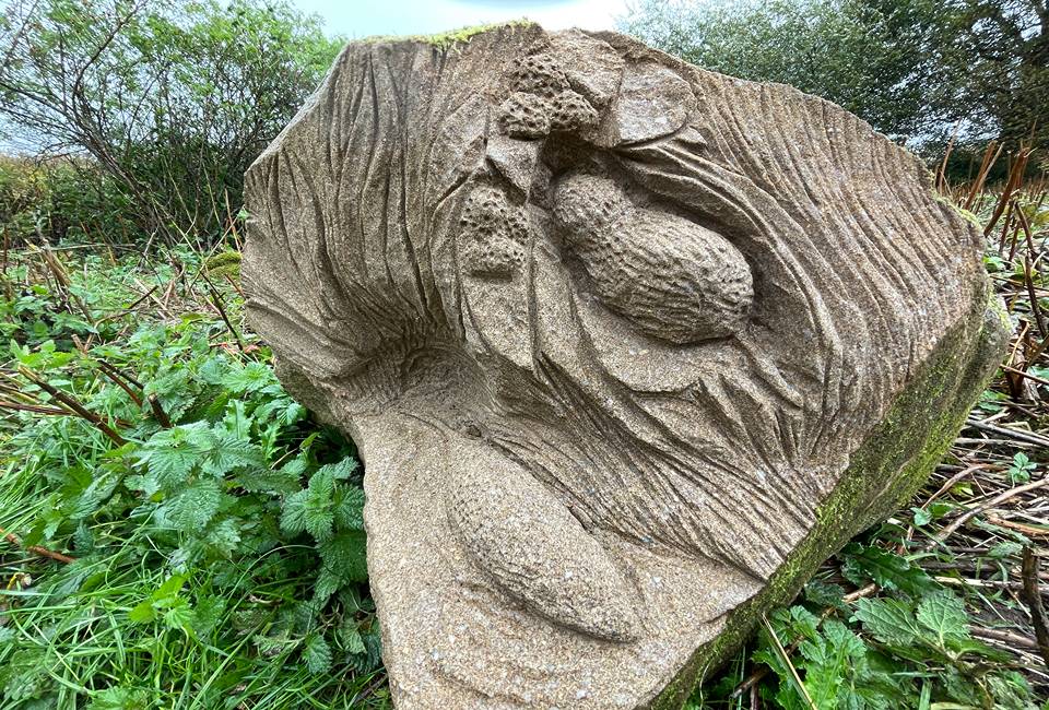 A sculpture of two water voles enjoying the habitat at Redmires Reservoirs