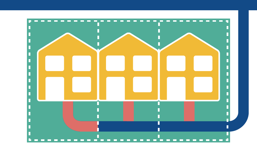 Pipework responsibility for terraced homes