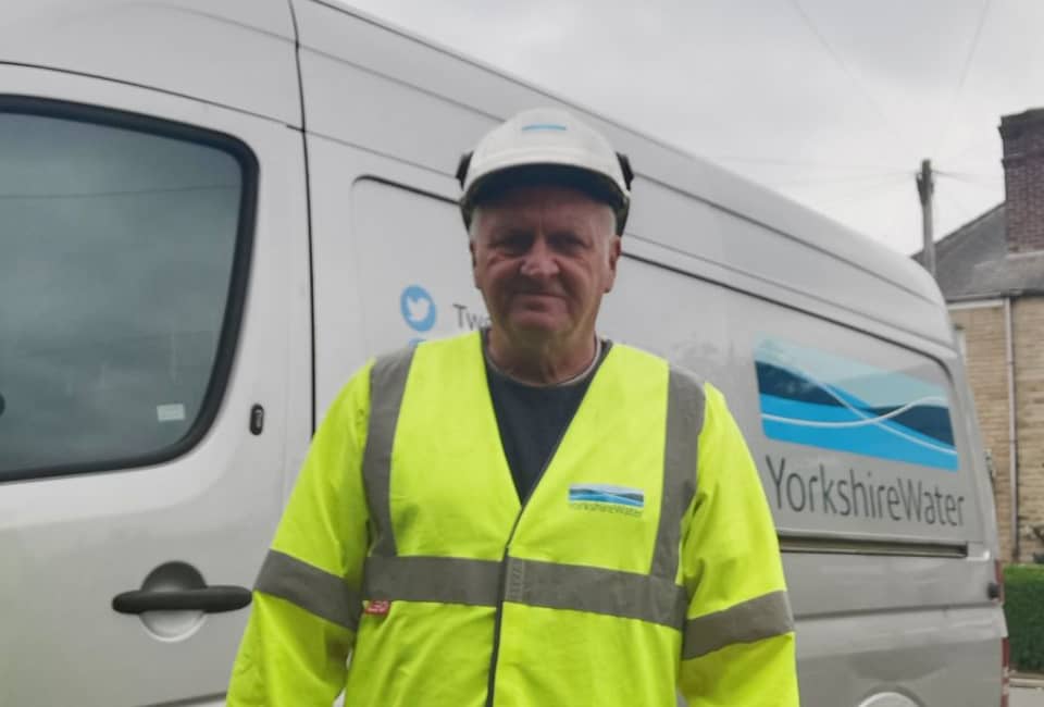 Ian Beaney with his Yorkshire Water van