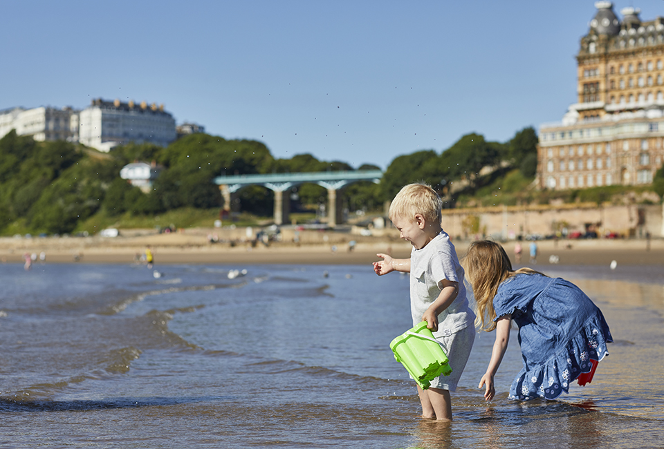 Young family at Scarborough beach