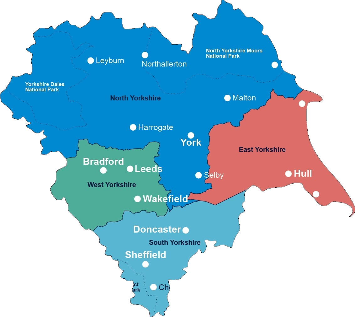 Map of Yorkshire