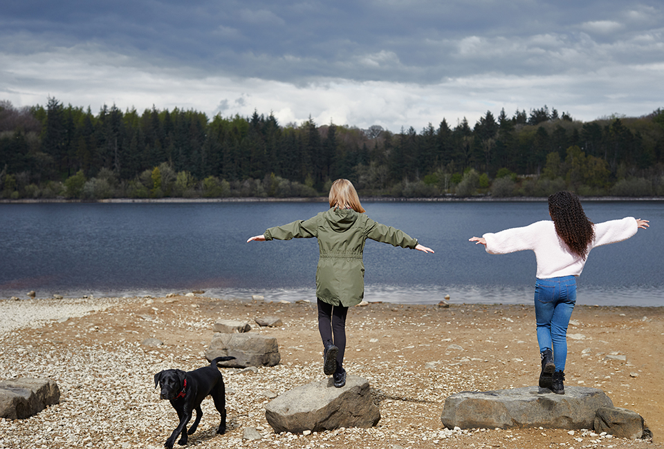 Children playing at Swinsty Reservoir