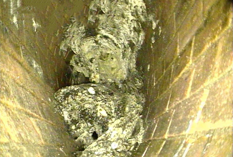 A blockage caused by fat entering a sewer