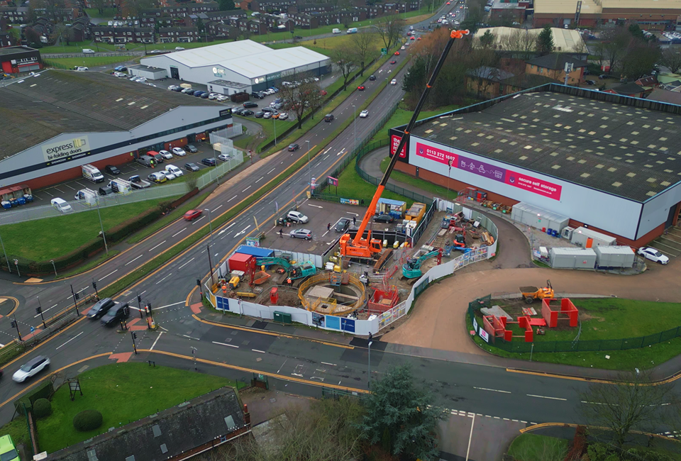an overhead view of the Beeston project in progress