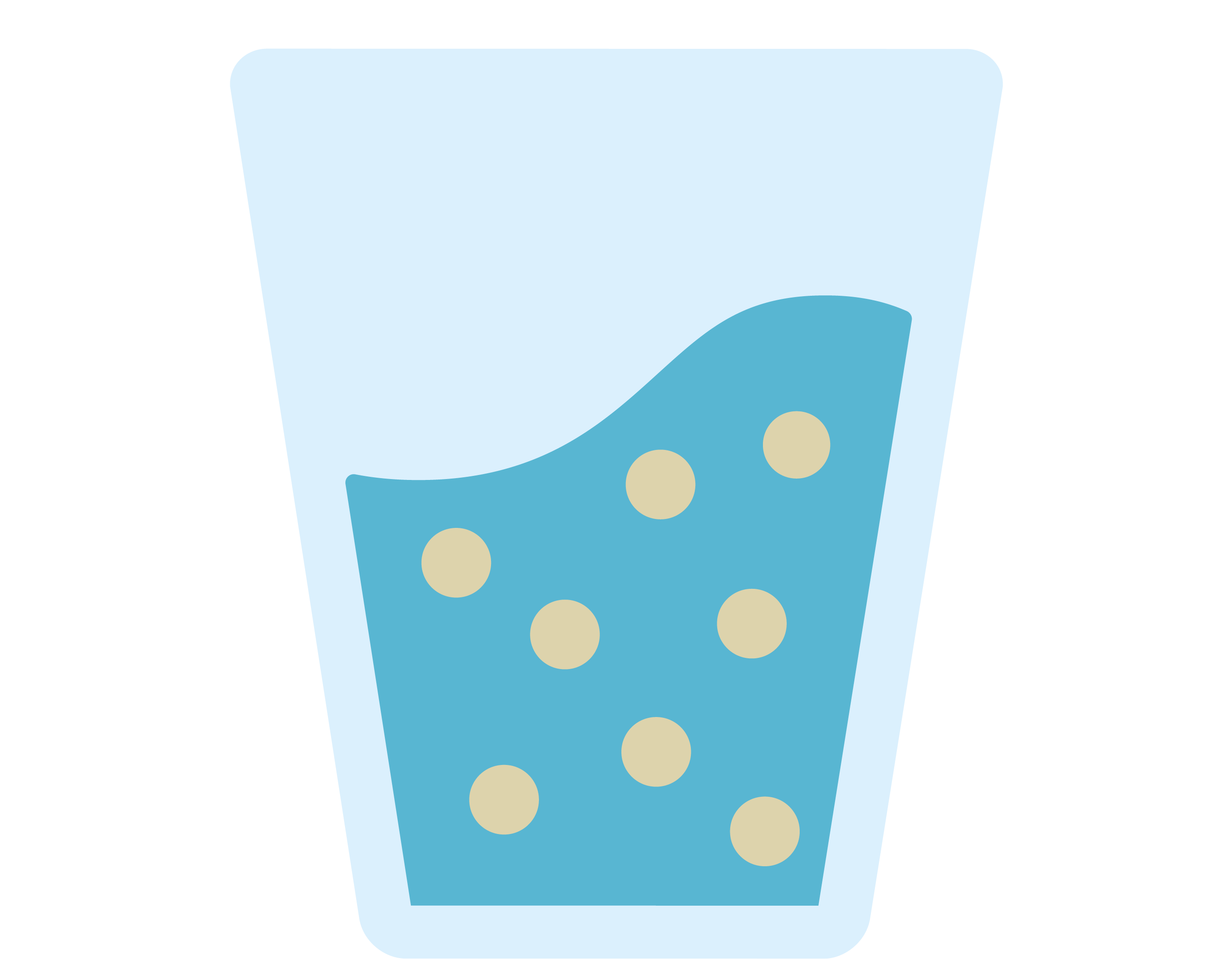 An illustration of water with bits in it 