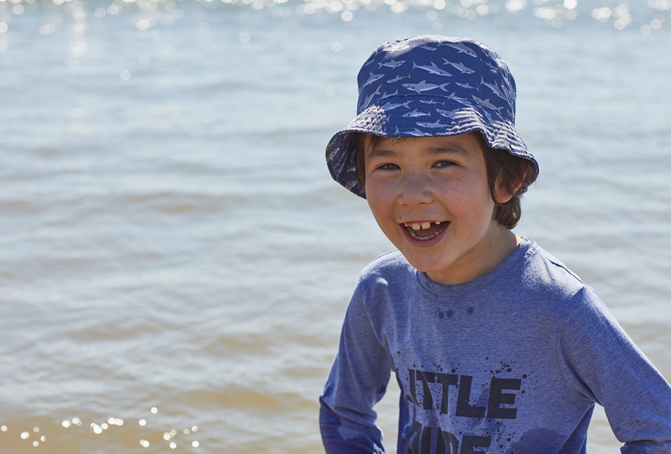 A child enjoying the beach