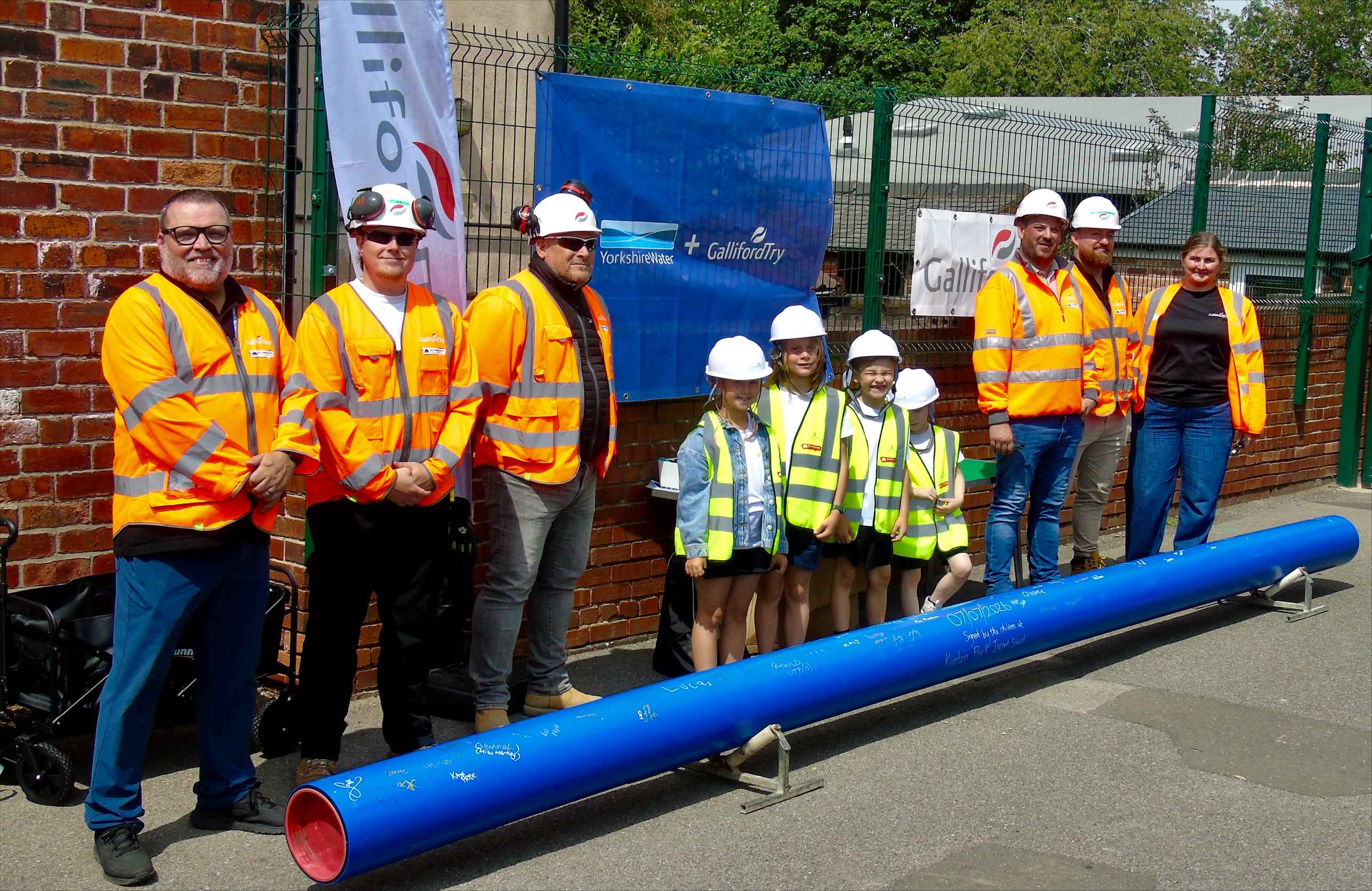 Yorkshire Water pipe signing