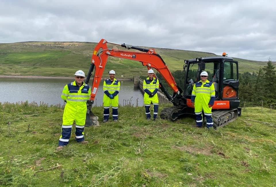 New team at Scar House reservoir - Jason Metcalf, Lee Rutherford, Richard Williams, Jack Snowden 