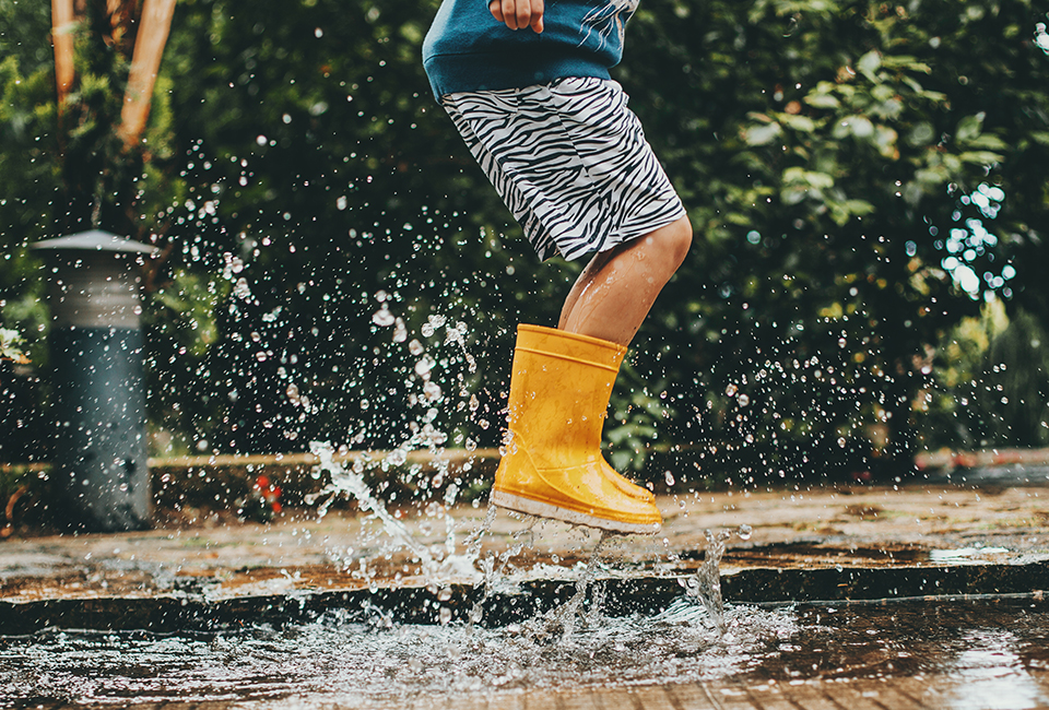 Jumping in a puddle